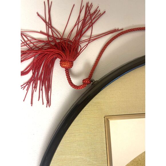 VTG Set of 2 Large Japanese Wall Art Frame 3D Silk Fabric Collage Geisha Floral - Picture 15 of 16